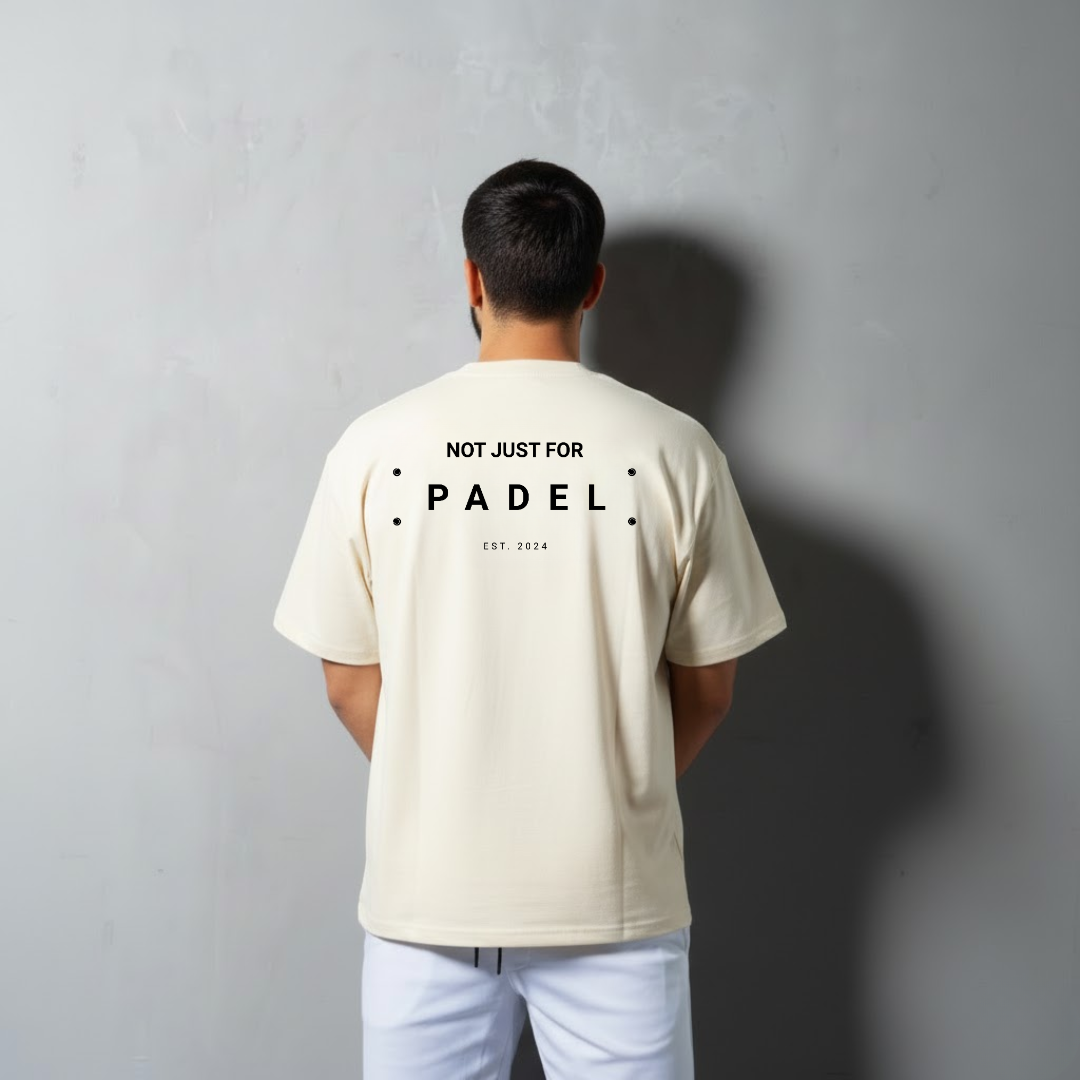 Men’s “Not Just For Padel” Off Court Tee- Off White